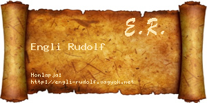 Engli Rudolf névjegykártya